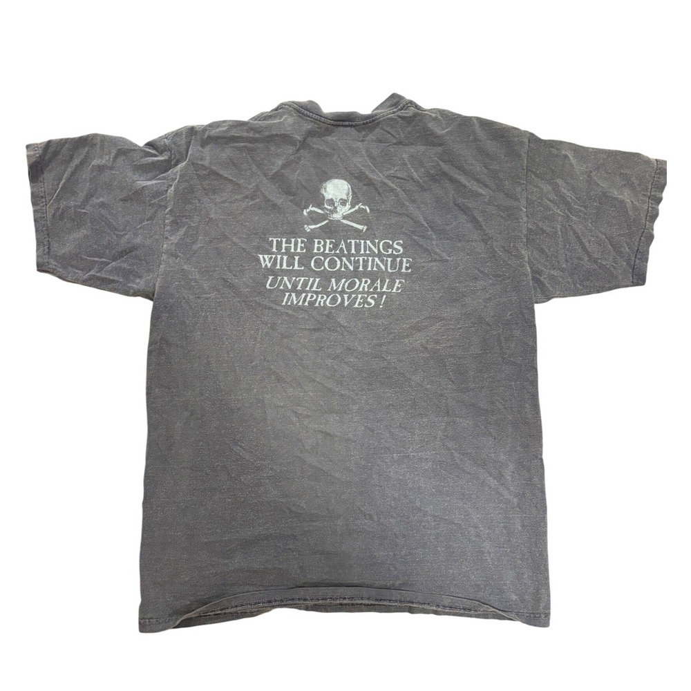Comfort Colors Blackbeard's Castle St Thomas Skull Graphic T-Shirt Blue Large